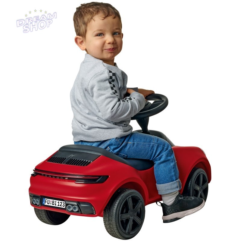 BIG Czerwony Jeździk Porsche 911 Klakson Ciche Koła BIG Czerwony Jeździk Porsche 911 Klakson Ciche Koła