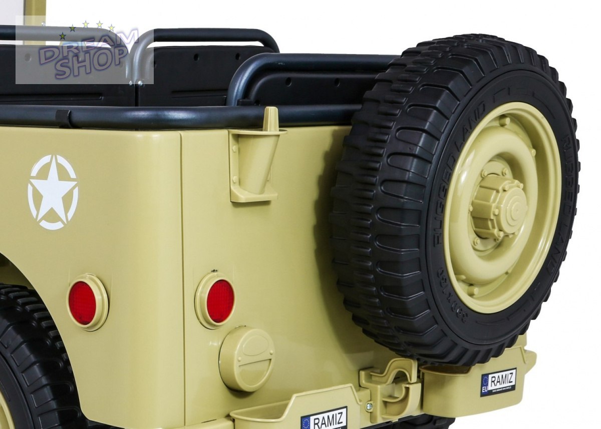Pojazd Retro Wojskowy 24V 4X90W 4x4 Matcha Pojazd Retro Wojskowy 24V 4X90W 4x4 Matcha