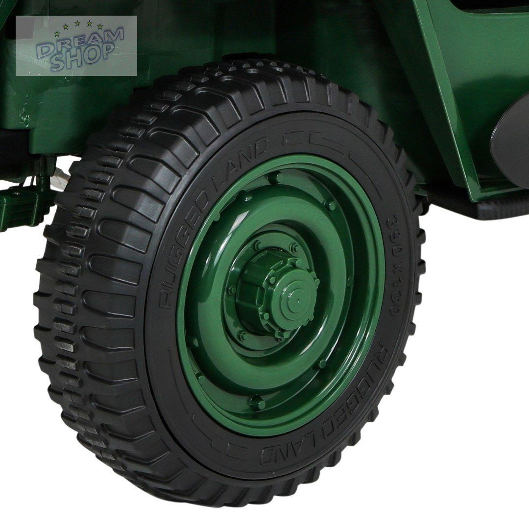 Pojazd Retro Wojskowy 24V 4x90W 4x4 Zielony