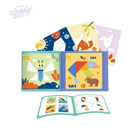 TOOKY TOY Puzzle Tangram Układanka dla Dzieci Nauka Kształtów Figury Kształty 18el. TOOKY TOY Puzzle Tangram Układanka dla Dzieci Nauka Kształtów Figury Kształty 18el.