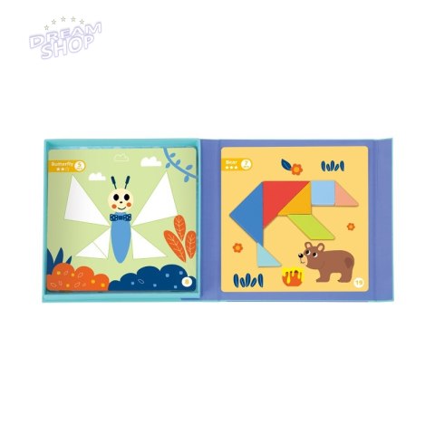 TOOKY TOY Puzzle Tangram Układanka dla Dzieci Nauka Kształtów Figury Kształty 18el. TOOKY TOY Puzzle Tangram Układanka dla Dzieci Nauka Kształtów Figury Kształty 18el.