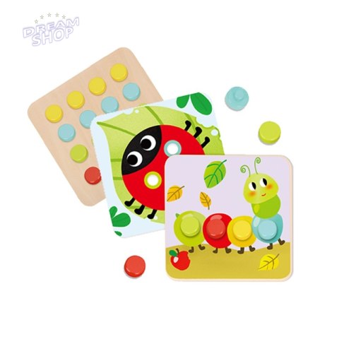 TOOKY TOY Układanka Klocki dla Dzieci Zwierzęta Dopasuj Nauka Kształtów Kolorów + Plansze TOOKY TOY Układanka Klocki dla Dzieci Zwierzęta Dopasuj Nauka Kształtów Kolorów + Plansze