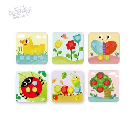 TOOKY TOY Układanka Klocki dla Dzieci Zwierzęta Dopasuj Nauka Kształtów Kolorów + Plansze TOOKY TOY Układanka Klocki dla Dzieci Zwierzęta Dopasuj Nauka Kształtów Kolorów + Plansze