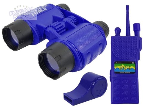 Zestaw Policyjny Pistolet Kajdanki Lornetka Gwizdek Zegarek Odznaka Zestaw Policyjny Pistolet Kajdanki Lornetka Gwizdek Zegarek Odznaka