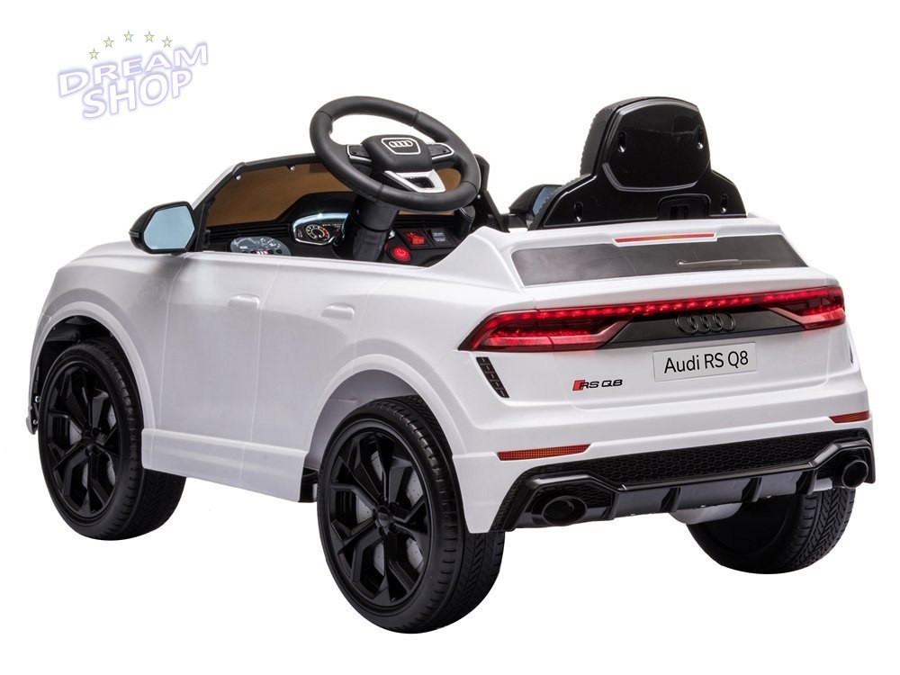 Samochód na akumulator Audi RS Q8 biały Samochód na akumulator Audi RS Q8 biały