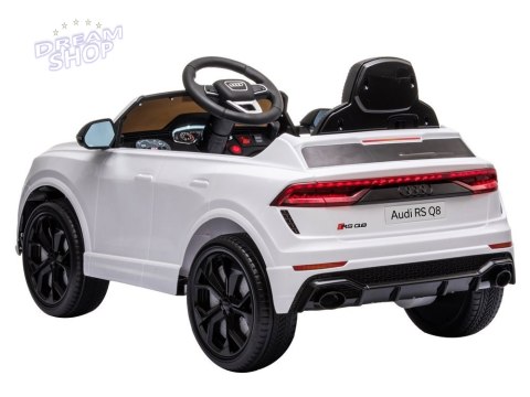 Samochód na akumulator Audi RS Q8 biały Samochód na akumulator Audi RS Q8 biały