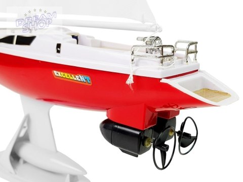 Łódź Żaglówka Zdalnie Sterowana 50 cm Pilot Ster 27 Mhz 15 km/h Czerwona Łódź Żaglówka Zdalnie Sterowana 50 cm Pilot Ster 27 Mhz 15 km/h Czerwona
