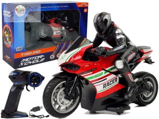 Motor Sportowy Ścigacz Zdalnie Sterowany 2.4G Zasięg 35 m Czerwony