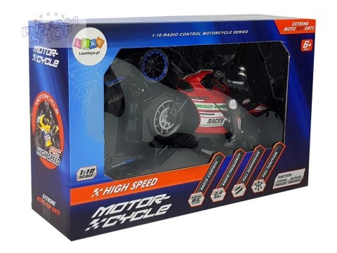 Motor Sportowy Ścigacz Zdalnie Sterowany 2.4G Zasięg 35 m Czerwony Motor Sportowy Ścigacz Zdalnie Sterowany 2.4G Zasięg 35 m Czerwony