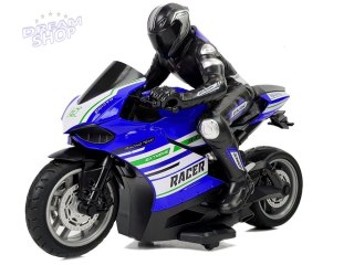 Motor Sportowy Ścigacz Zdalnie Sterowany 2.4G Zasięg 35 m Niebieski