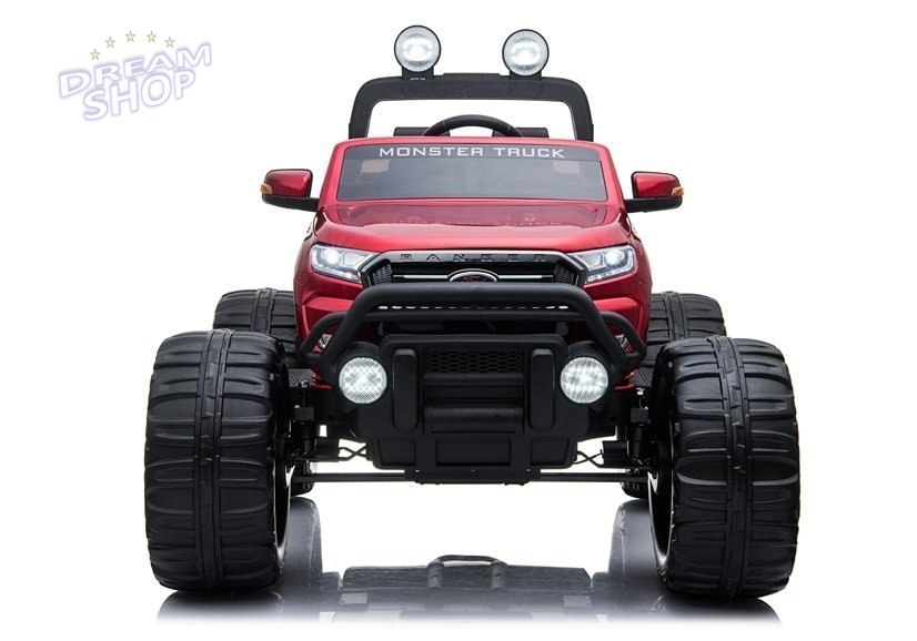 Pojazd na Akumulator Ford Ranger Monster Czerwony Lakierowany LCD Pojazd na Akumulator Ford Ranger Monster Czerwony Lakierowany LCD
