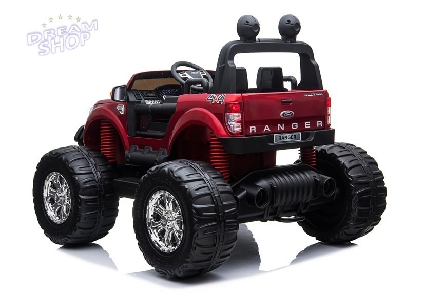 Pojazd na Akumulator Ford Ranger Monster Czerwony Lakierowany LCD Pojazd na Akumulator Ford Ranger Monster Czerwony Lakierowany LCD