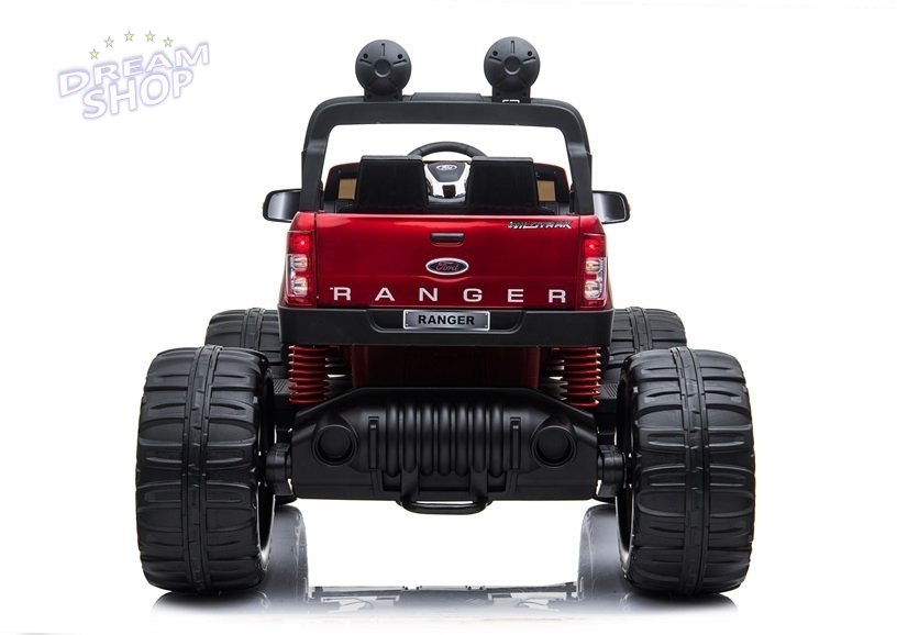 Pojazd na Akumulator Ford Ranger Monster Czerwony Lakierowany LCD Pojazd na Akumulator Ford Ranger Monster Czerwony Lakierowany LCD