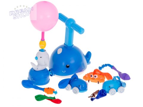Samochód aerodynamiczny wyrzutnia balonów delfin