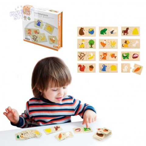 VIGA Drewniane Puzzle Nakarm Zwierzątko Co jedzą Zwierzęta Układanka VIGA Drewniane Puzzle Nakarm Zwierzątko Co jedzą Zwierzęta Układanka