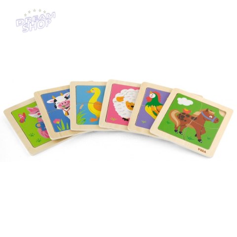 VIGA Poręczne Drewniane Puzzle Krówka VIGA Poręczne Drewniane Puzzle Krówka