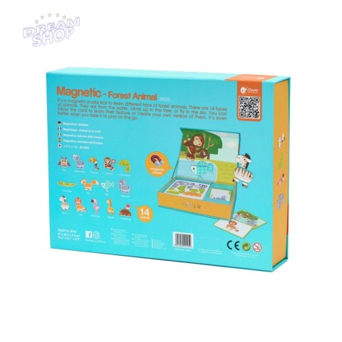 CLASSIC WORLD Układanka Magnetyczna Zwierzęta Tablica Klocki Puzzle Pamięć 60 el. CLASSIC WORLD Układanka Magnetyczna Zwierzęta Tablica Klocki Puzzle Pamięć 60 el.
