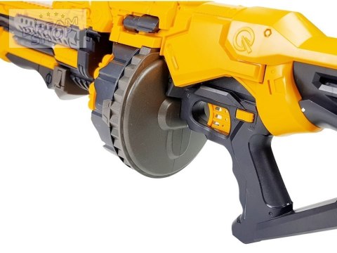 Pistolet Na Baterie Piankowe Naboje 82 cm Obrotowy Magazynek Żółty Pistolet Na Baterie Piankowe Naboje 82 cm Obrotowy Magazynek Żółty