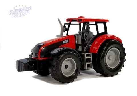 Traktor z Przyczepką, Zgrabiarką i Cysterną Czerwony Traktor z Przyczepką, Zgrabiarką i Cysterną Czerwony