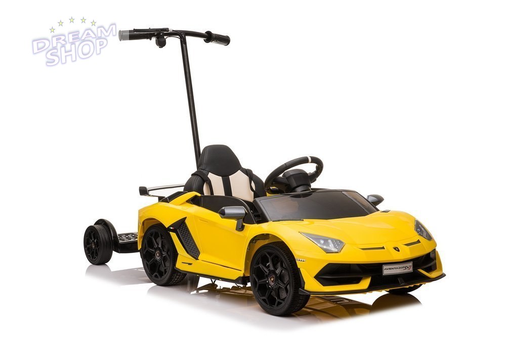 Auto Na Aumulator Lamborghini Aventador SX2018 Żółty z Platformą Auto Na Aumulator Lamborghini Aventador SX2018 Żółty z Platformą