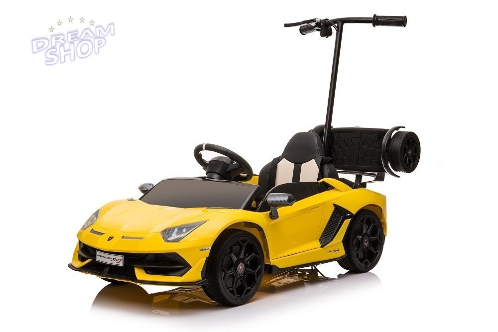 Auto Na Aumulator Lamborghini Aventador SX2018 Żółty z Platformą Auto Na Aumulator Lamborghini Aventador SX2018 Żółty z Platformą