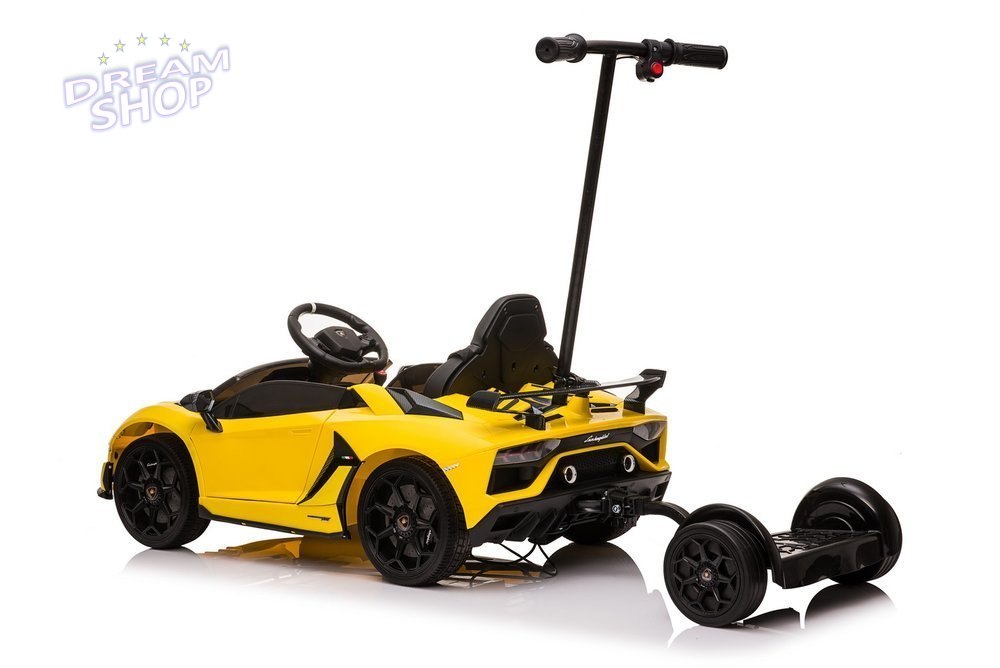 Auto Na Aumulator Lamborghini Aventador SX2018 Żółty z Platformą Auto Na Aumulator Lamborghini Aventador SX2018 Żółty z Platformą