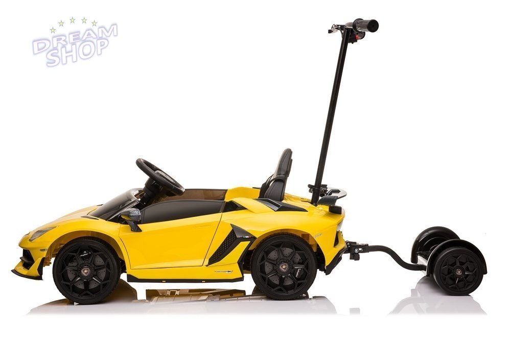 Auto Na Aumulator Lamborghini Aventador SX2018 Żółty z Platformą Auto Na Aumulator Lamborghini Aventador SX2018 Żółty z Platformą