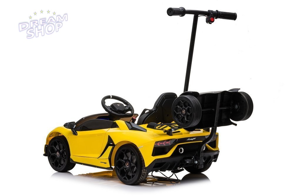 Auto Na Aumulator Lamborghini Aventador SX2018 Żółty z Platformą Auto Na Aumulator Lamborghini Aventador SX2018 Żółty z Platformą