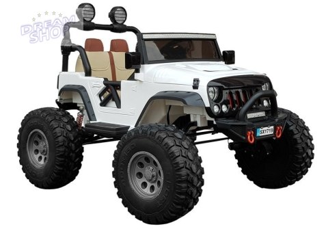 Auto na Akumulator Jeep SX1719 Biały 4x4 Auto na Akumulator Jeep SX1719 Biały 4x4