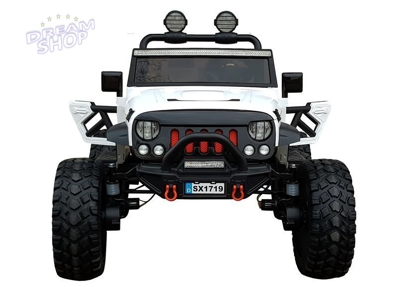 Auto na Akumulator Jeep SX1719 Biały 4x4 Auto na Akumulator Jeep SX1719 Biały 4x4