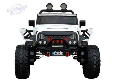 Auto na Akumulator Jeep SX1719 Biały 4x4 Auto na Akumulator Jeep SX1719 Biały 4x4