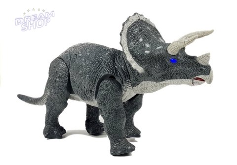 Duży Dinozaur Na Baterie Triceratops Szary Duży Dinozaur Na Baterie Triceratops Szary