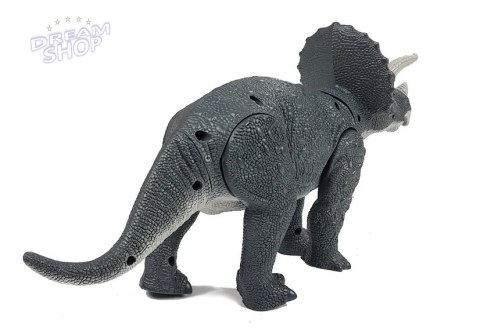 Duży Dinozaur Na Baterie Triceratops Szary Duży Dinozaur Na Baterie Triceratops Szary