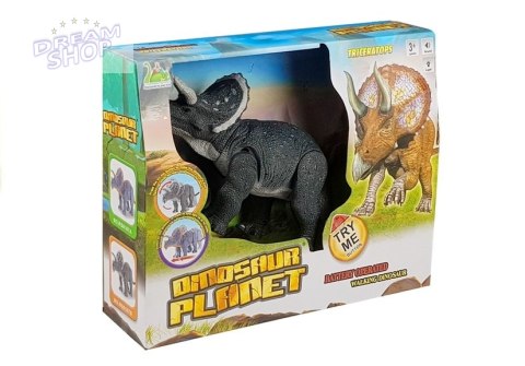 Duży Dinozaur Na Baterie Triceratops Szary Duży Dinozaur Na Baterie Triceratops Szary