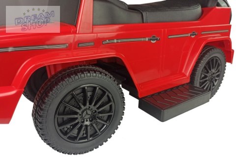 Jeździk Mercedes G-Class 653 Czerwony z Pchaczem Dźwięk Silnika i Klaksonu Jeździk Mercedes G-Class 653 Czerwony z Pchaczem Dźwięk Silnika i Klaksonu