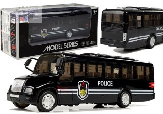 Model Autobusu Bus Policyjny Świeci Czarny