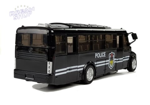 Model Autobusu Bus Policyjny Świeci Czarny Model Autobusu Bus Policyjny Świeci Czarny