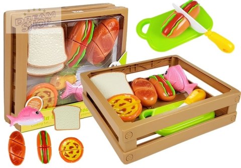 Zestaw Do Krojenia Hot Dog Ryba na Rzepy w Skrzyni Zestaw Do Krojenia Hot Dog Ryba na Rzepy w Skrzyni