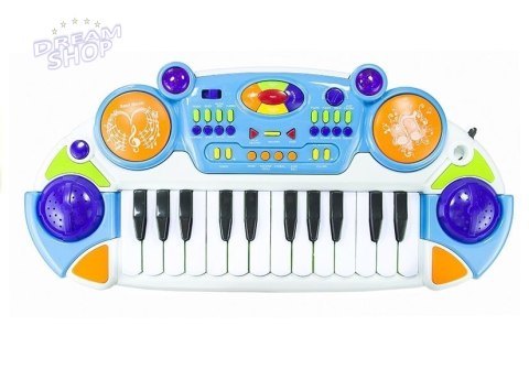 Organy Keyboard + Krzesełko + Mikrofon Niebieski Organy Keyboard + Krzesełko + Mikrofon Niebieski