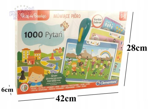 CLEMENTONI MÓWIĄCE PIÓRO 1000 PYTAŃ GRA 50653 CLEMENTONI MÓWIĄCE PIÓRO 1000 PYTAŃ GRA 50653