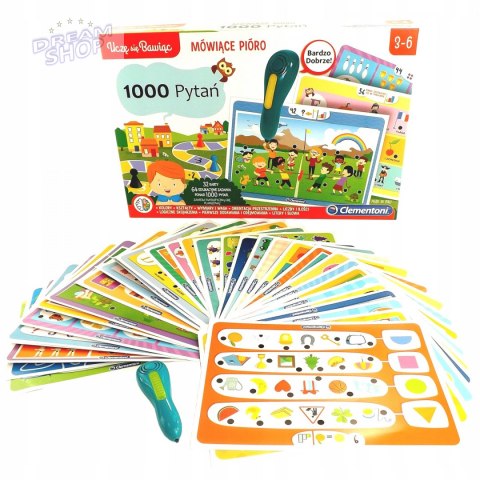 CLEMENTONI MÓWIĄCE PIÓRO 1000 PYTAŃ GRA 50653 CLEMENTONI MÓWIĄCE PIÓRO 1000 PYTAŃ GRA 50653