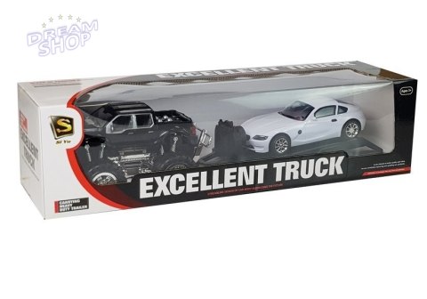 Zestaw Pojazdów Monster Truck Czerwony Laweta 58 cm Zestaw Pojazdów Monster Truck Czerwony Laweta 58 cm