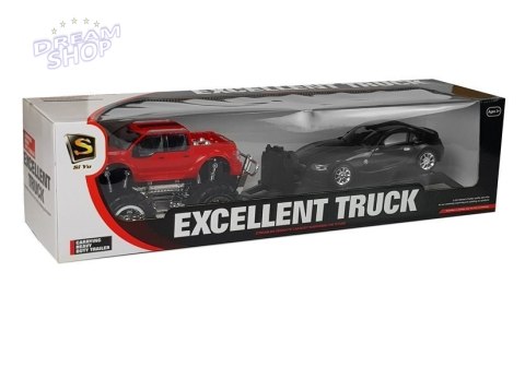Zestaw Pojazdów Monster Truck Czerwony Laweta 58 cm Zestaw Pojazdów Monster Truck Czerwony Laweta 58 cm