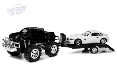 Zestaw Pojazdów Monster Truck Pomarańczowy Laweta 58 cm Zestaw Pojazdów Monster Truck Pomarańczowy Laweta 58 cm
