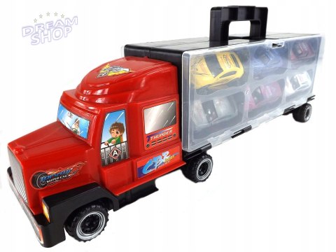 CIĘŻARÓWKA Z AUTAMI METALOWE AUTA TIR LAWETA 997C CIĘŻARÓWKA Z AUTAMI METALOWE AUTA TIR LAWETA 997C