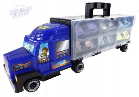 CIĘŻARÓWKA Z AUTAMI METALOWE AUTA TIR LAWETA 997C CIĘŻARÓWKA Z AUTAMI METALOWE AUTA TIR LAWETA 997C
