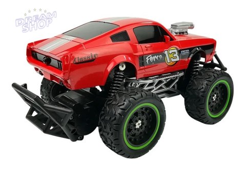 Auto Zdalnie Sterowane R/C 6.5 km/h Wysokie Koła Czerwone Auto Zdalnie Sterowane R/C 6.5 km/h Wysokie Koła Czerwone