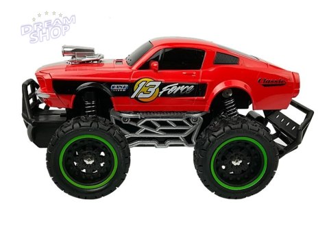 Auto Zdalnie Sterowane R/C 6.5 km/h Wysokie Koła Czerwone Auto Zdalnie Sterowane R/C 6.5 km/h Wysokie Koła Czerwone
