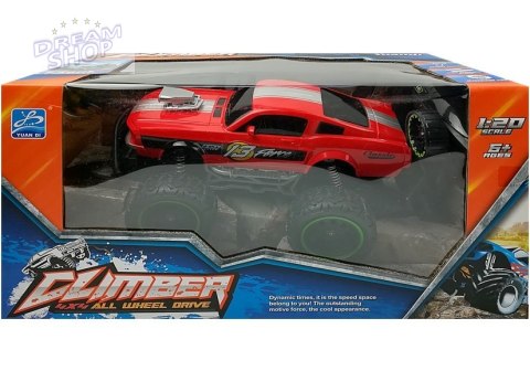 Auto Zdalnie Sterowane R/C 6.5 km/h Wysokie Koła Czerwone Auto Zdalnie Sterowane R/C 6.5 km/h Wysokie Koła Czerwone
