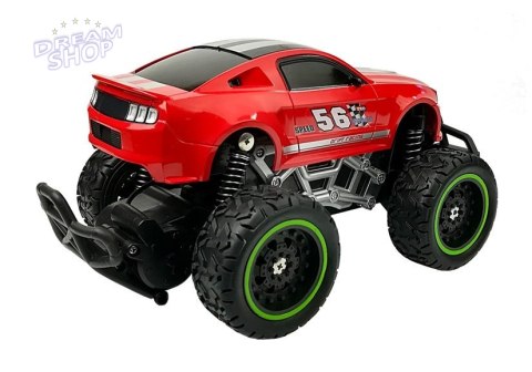 Auto Zdalnie Sterowane R/C 6.5 km/h Wysokie Koła Czerwone Auto Zdalnie Sterowane R/C 6.5 km/h Wysokie Koła Czerwone